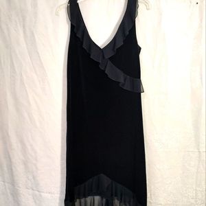 City Triangles black velvet dress   women's L  #257